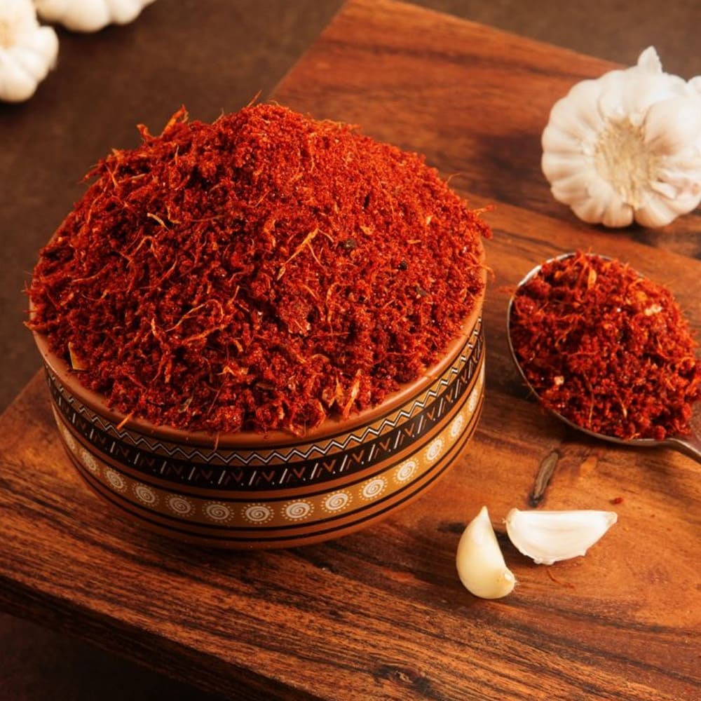 Garlic Kaaram - Fiery, Garlicky, irresistible Podi